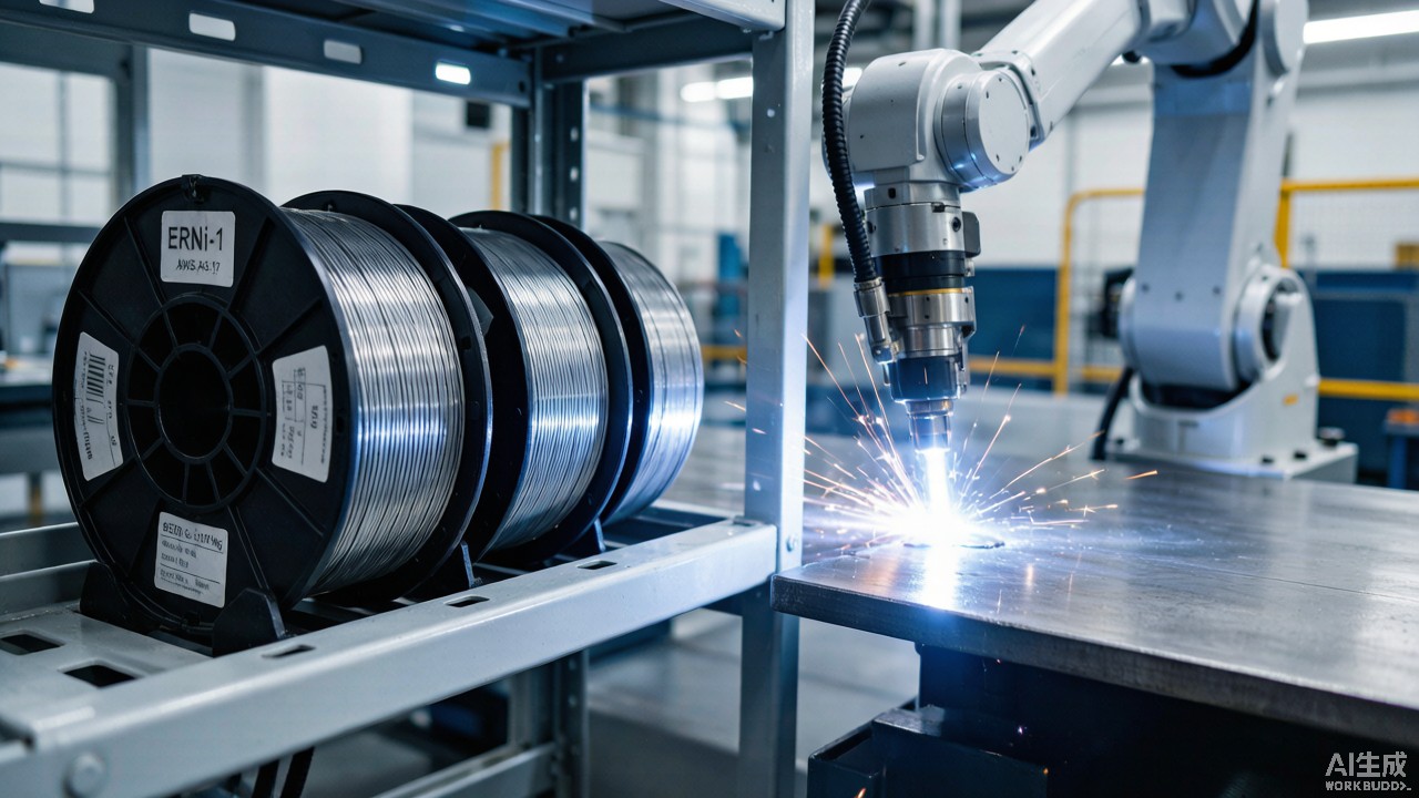 Pure nickel ERNi-1 welding wire spools and robotic cladding with Nickel 61 UNS N02061