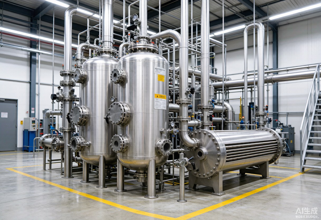 Nitric acid chemical processing plant: nickel alloy process vessels, piping and shell-and-tube heat exchanger - Hangbo Alloy