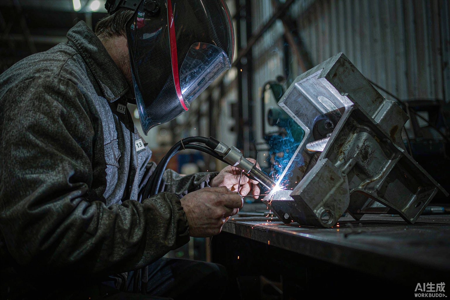 Inspector examining a nickel alloy forging with dye penetrant to reveal a hidden repair weld on a factory floor - Hangbo Alloy